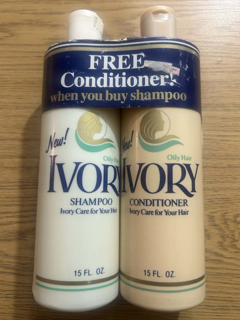 VTG 1982 IVORY SHAMPOO Oily Hair 15oz EA Old Formula and Conditioner